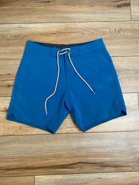 VISSLA Blue Men's Board Shorts with Rope Drawstring 28 waist Swim Trunks